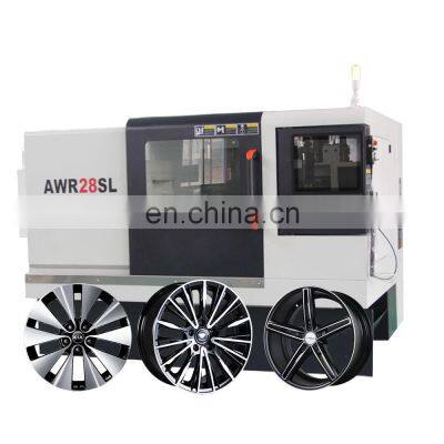 High Precision AWR28SL Slant Bed Diamond Cutting Automatic Alloy Wheel CNC Lathe Machine photo-4