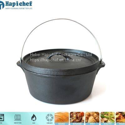 Hapichef Outdoor Cooking Camp Cookware Pre-Seasoned Cast Iron Dutch Oven photo-3