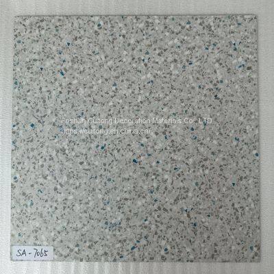 2mm water-ground stone PVC floor back dry LVT floor square stone plastic floor tile cement grey sheet flooring glue