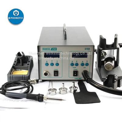 QUICK 712 Hot Air Gun Soldering Iron Station