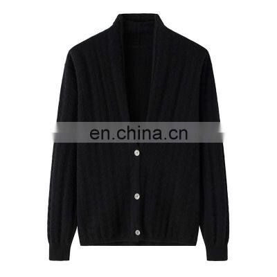 New Arrive Women's Winter Warm V-Neck Cardigan Casual Style Solid Pattern Knitted from Cashmere Decorated with Buttons Autumn