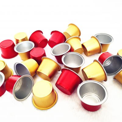 Disposable Tea Pods Aluminum Coffee Capsules With Heat Sealing Lid Eco Friendly Empty Compatible Capsules