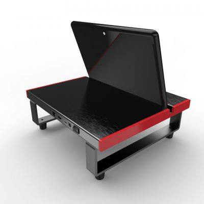 Full Aluminum Desktop Computer Table Monitor Charging Tabled Stand With USB 3.0 HUB QC Charger photo-4