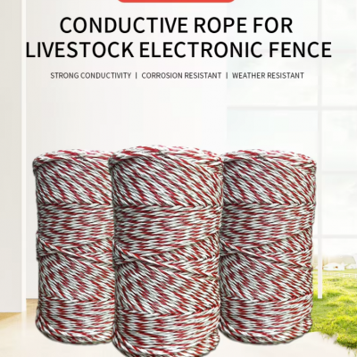 New Product 2% UV Resistant Outdoor Conductive Livestock Electric PolyWire Fence Poly Ropes photo-4
