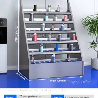 Multi-Tier Water Bottle Organizer | Custom Layer Design & Floor Standing | Public Area - Custom Factory