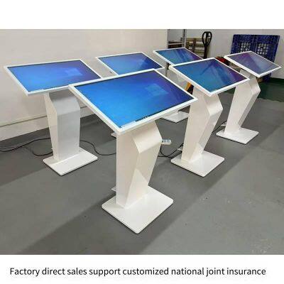 32-дюймовая все-в-одном горизонтальная опросная машина, мультимедийный высокочастотный сенсорный большой экран терминал самообслуживания экскурсовода