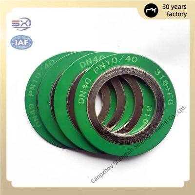 Эти металлографитовые спирально-витые прокладки SS304, соответствующие стандартам 6A, отличаются прочими внутренними и наружными кольцами