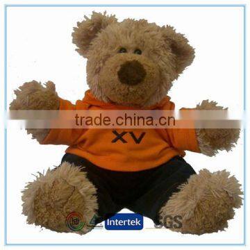 Large size plush toy teddy bear with T-shirt