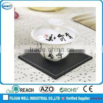 Hot sales genuine leather cup coaster for home