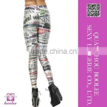 Latest design hot fashion high-waist Sexy Leggings with letters