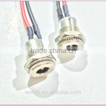 5.5x2.1mm 2PIn Female Mount Power Jack Socket To 0.8mm Tab Wire Harness photo-5