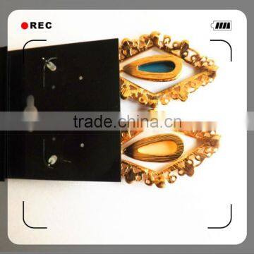 Fashion Design 100% Brass Copper Alloy Plating Gold Pendant Earring photo-4