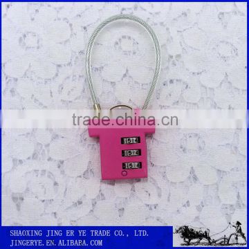 Security Digital Lock,T-shirt shaped Zinc Alloy Combination Lock