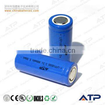 3.2v 900mah 18500 lifepo4 rechargeable battery / 3.2v lifepo4 battery 18500 / lifepo4 rechargeable battery 18500