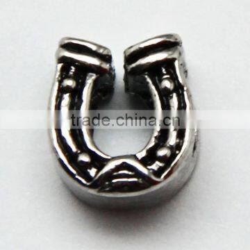 Wholesale Horseshoe Shape Zinc Alloy Beads with Round Hole for Bracelets