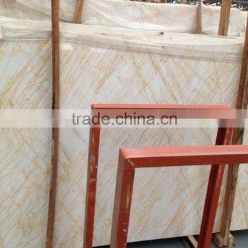 Golden Spider line veins white and gold marble panels