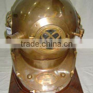 Copper & Brass Diving Helmet , Nautical Diving Helmet , Diver Helmet, Marine Helmet