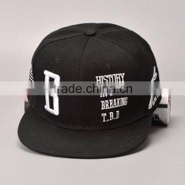 Letter Embroidery Fashion Man Women Flat Hiphop Caps Custom Snapback