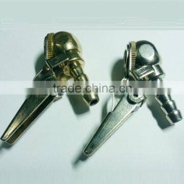 Brass Tire Air Chuck Inflator with Lever Valve Lock Female 1/4 Inch NPT