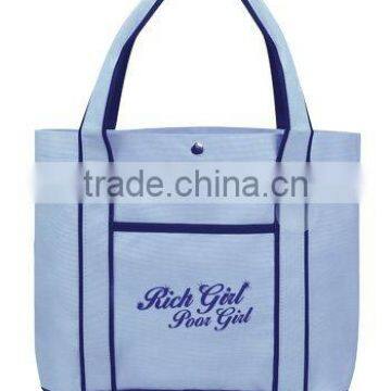 Long Handles Canvas Cotton Tote Bag