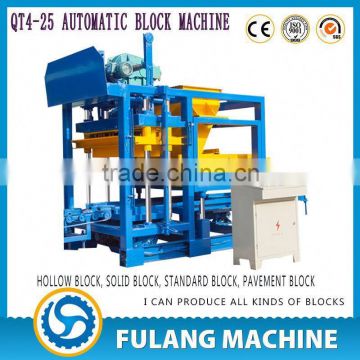 QT4-25 automatic hydraulic pressure brick machine for myanmar