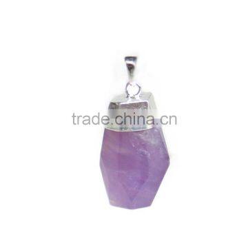 Pendant, PTP-A168 Natural Precious Gem Stone Facted Amethyst Gold Pendant Necklace, Fashion Pendant Jewelry Wholesale photo-6