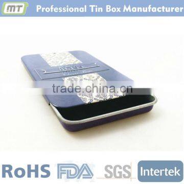 rectangular slide slim pocket tin box