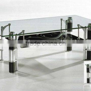 wholesale cheap tempered glass&metal coffee end table TA-013