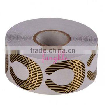 Hot wholesale golden cureved C nail forms for nail extention