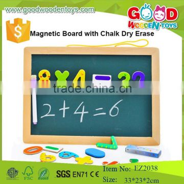 EZ2038 wholesale and custom educational board magnetic whiteboard dry erase wooden blackboard for kids