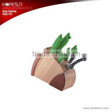 Kitchen knife sets with wooden block and chicken scissors