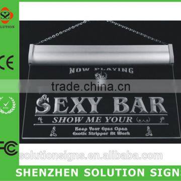 2015 Fashionable Hanging Led Acrylic Sign Board photo-2