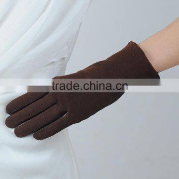 New Spring Collection Blue Wool Glove With Leather on Palm photo-3