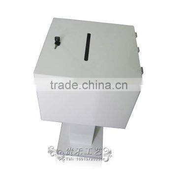 GH-RJ003 White Acrylic Donation Boxes With Locks/white Donation Boxes With Red Cross photo-5