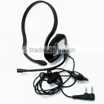 Super lightweight behind-the-head two way radio headset with flexible boom microphone WT-74