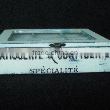 Shabby chic factory price wood sundries storage box with cover home deco