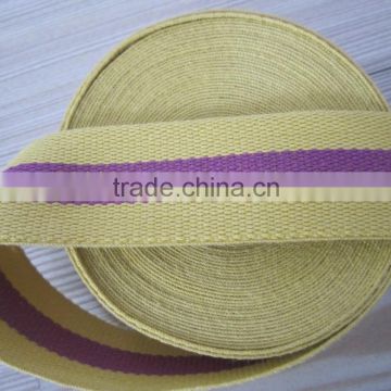 25mm cotton belt webbing /plain tape/ colorful strape webbing