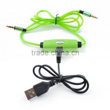 Latest Products EL/LED Light Cable for Headphone, Aux Audio Cable With Microphone photo-3