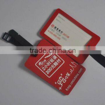 promotion gifts rubber pvc luggage hang tag