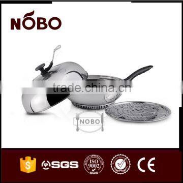 Stainless Steel Frying Pan Steamer With Lid photo-5