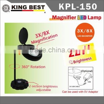 KING BEST 3x and 8X 360 Degree Rotation USB DC 5V table lamps ECO Eye Protection Needlepoint Magnifier Led light