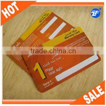 Plastic PVC scratch card