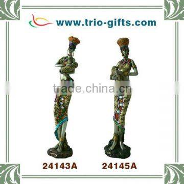 African women home decor resin figurine