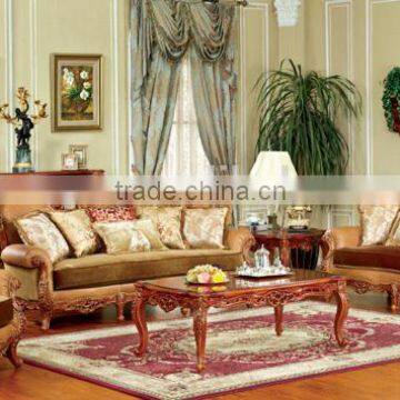 star hotel luxurious hotel sofa / antique furniture leather sofa set HS29