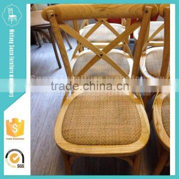 unstackable cross back rattan chair SZ-6101A