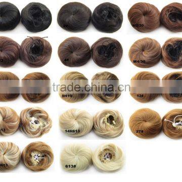 Women's Pre Braided Hair Extension Synthetic Hair Bun Chignon Donut Roller Hair Extension