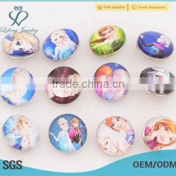 Frozen metal and plastic snaps button, kawaii snap button