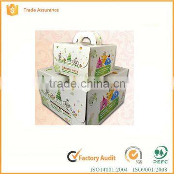 Hot sale custom lovely beautiful cake packaging box with handle window                        
                                                                                Supplier's Choice