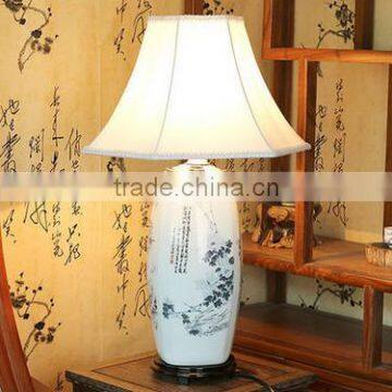 Hand made flower Chinese style vase table lamps for living room