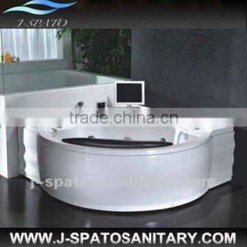 Corner luxury bathtub tv